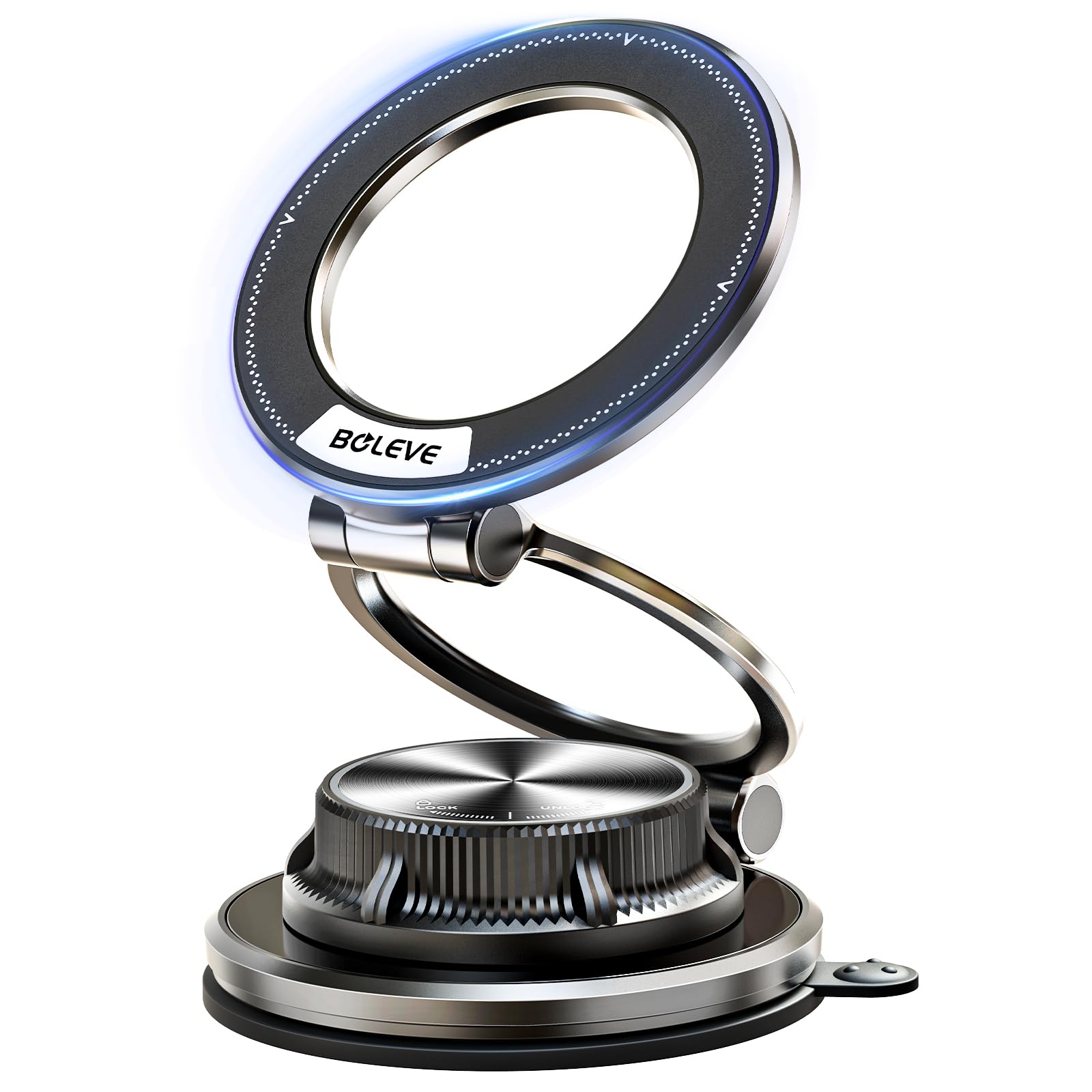 【意匠登録済 第1815737号】スマホホルダー 車 2.3CM超薄型【フルメタル製・真空吸盤・超強磁力】MagSafe 車載ホルダー 360°調整可能 N55磁石 カー用品 2WAYロック構造/長いネイルでも操作OK! 耐寒/耐熱/変形しにくい iPhone17/iphone8/iphone7/Sony/Samsung/HUAWEI/Google/iPhone&Android全機種